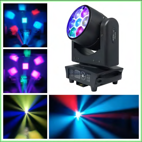 PACKMH73 4 CABEZAS LED MH 73 + 1 FLIGHT CASE 4 IN 1