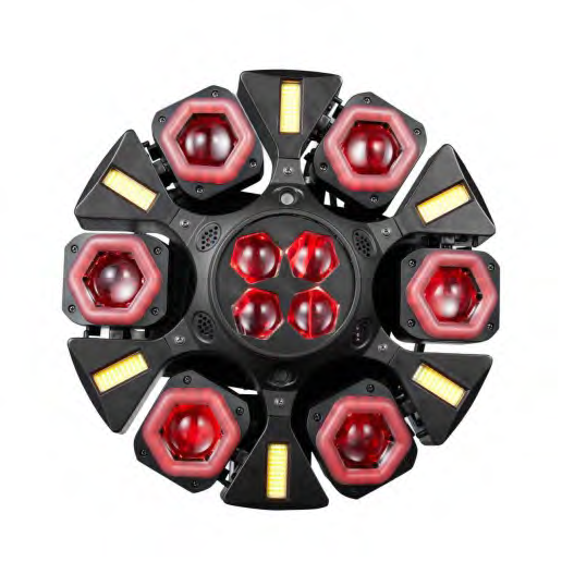 DEF016 EFECTO CENTRO DE PISTA LED BEE EYES+LASER+STROBO+BEAM 4 IN 1