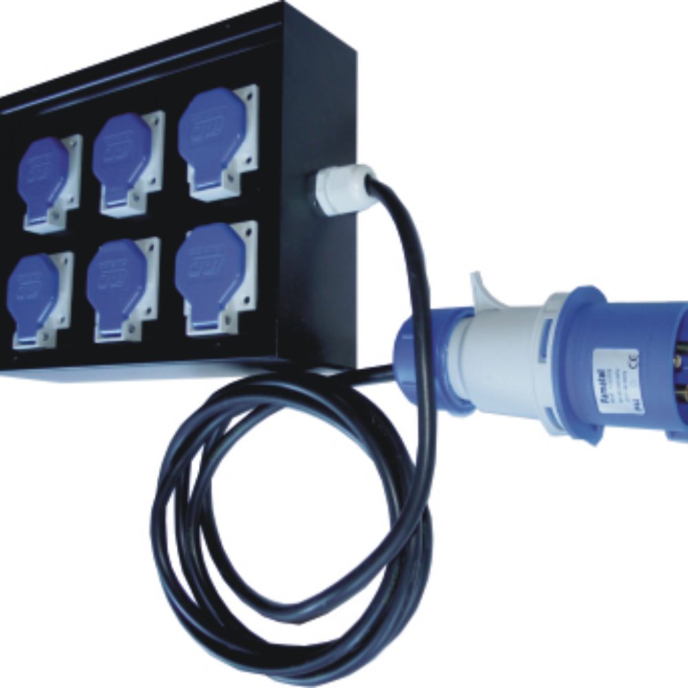 S6C05 CAJA DE DISTRIBUCIÓN DE CORRIENTE CON 6 SCHUKOS