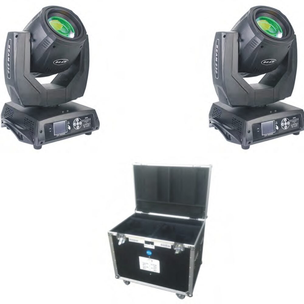 PACK2PS201PRO 2 CABEZAS BEAM 7R-PRO + 1 FLIGHT CASES 2 IN 1