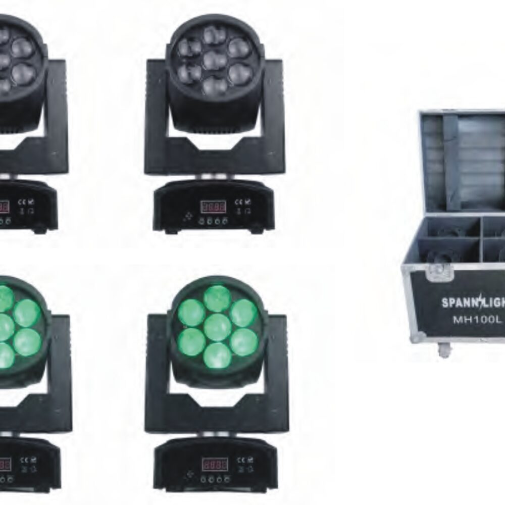 PACK4MH71 4 CABEZAS MH71+FLIGHT CASE 4 IN 1