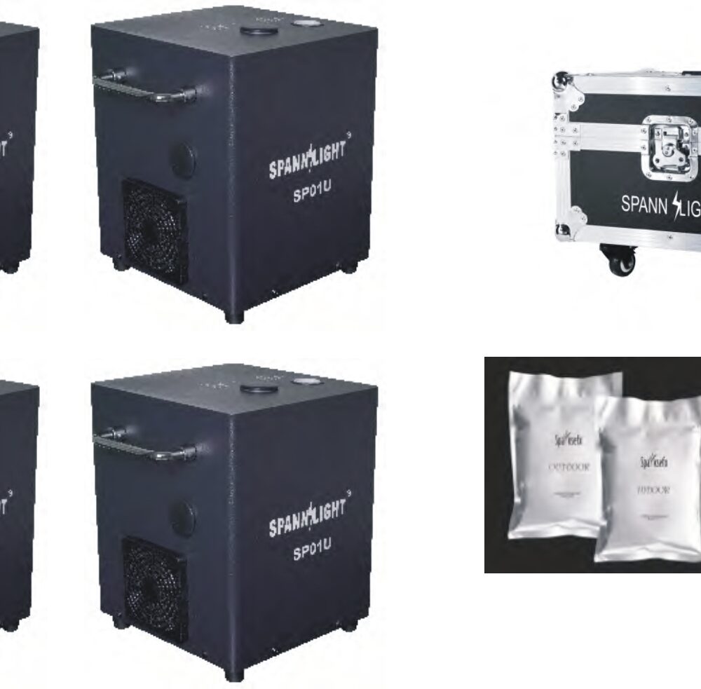 PACKSP01U 4 MÁQUINAS SP01U +1 FLIGHT CASE SP01U-FC + 20 BOLSAS CONSUM. SPK-C