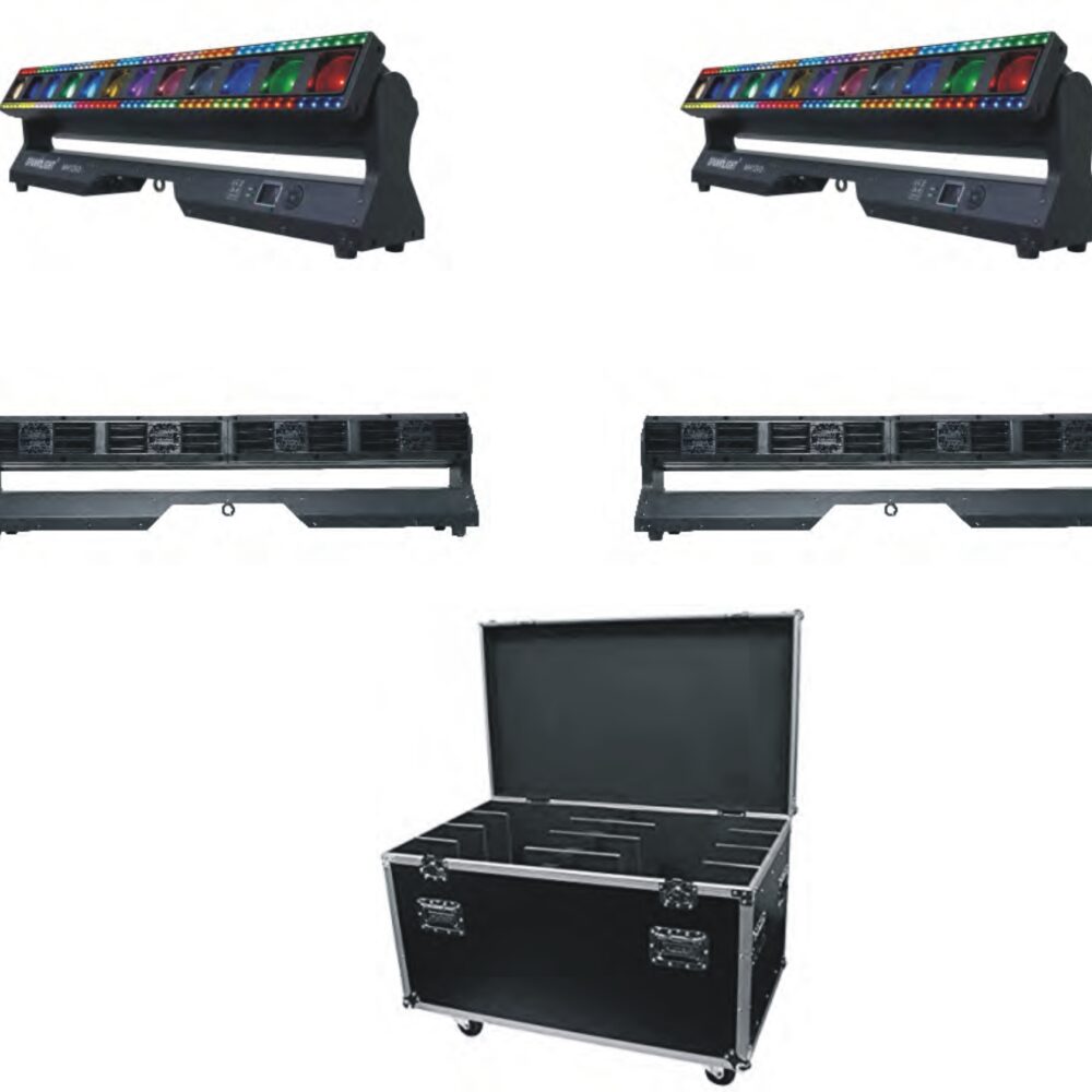 PACK4MH1240 4BARRAS BEAM MOVIL LED 12X40W RGBW 4 IN 1 PIXEL LED ZOOM + 1 FLIGHT CASSE 4 IN 1