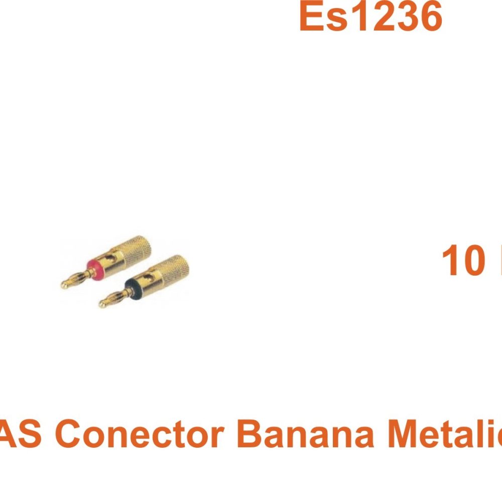10 Parejas Conector Banana Metalico