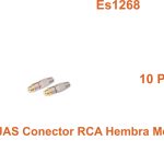 10 Parejas Conector RCA Hembra Metal Pro