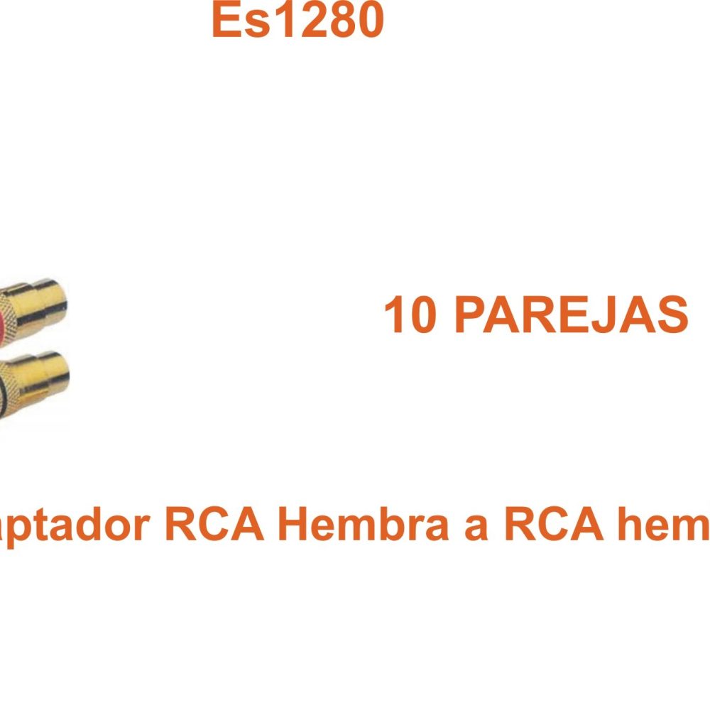 10 Parejas Adaptador RCA Hembra a RCA hembra metal dorado