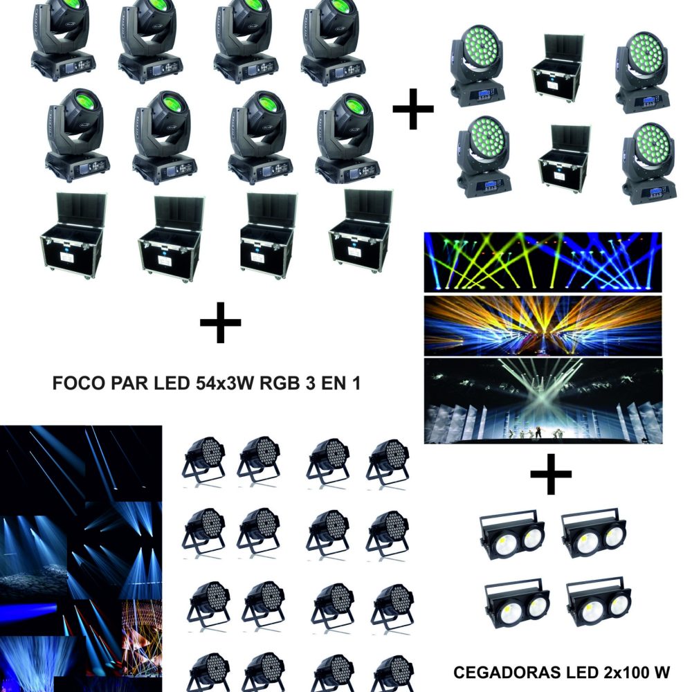 PMT1 PACK ESPECIAL PARA ILUMINACIÓN «TOURING» PARA ORQUESTAS Y EVENTOS