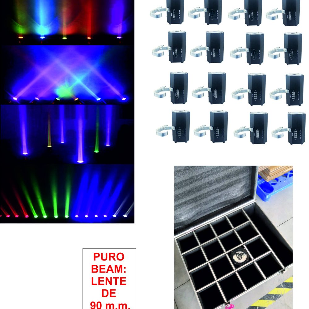 PACKPL060 PACK FOCOS SUPERBEAM 60W RGBW