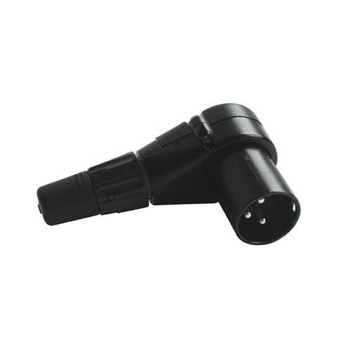 Conector XLR macho de 3 pines. 90º Aéreo.