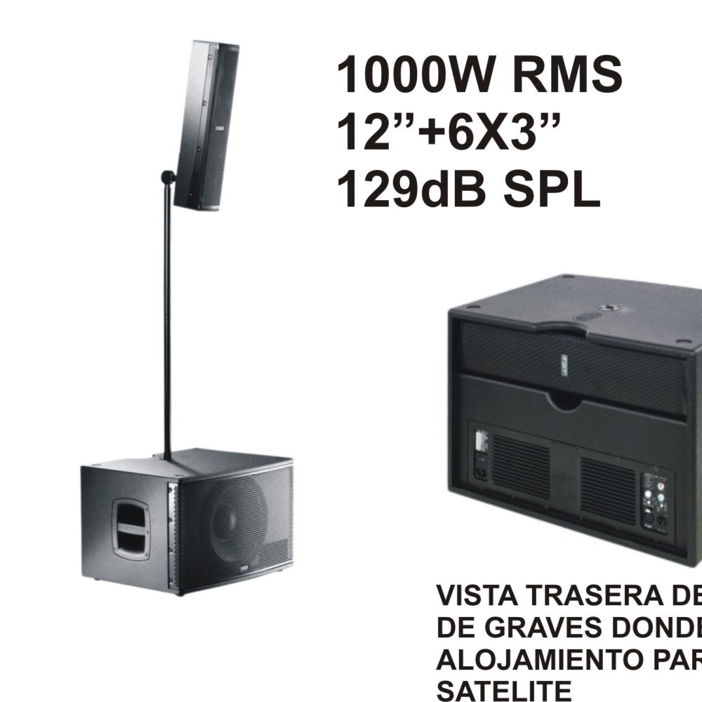 VERTUSCS1000 FBT COMPACTO LINE ARRAY 1000W RMS (600LF+400HF)