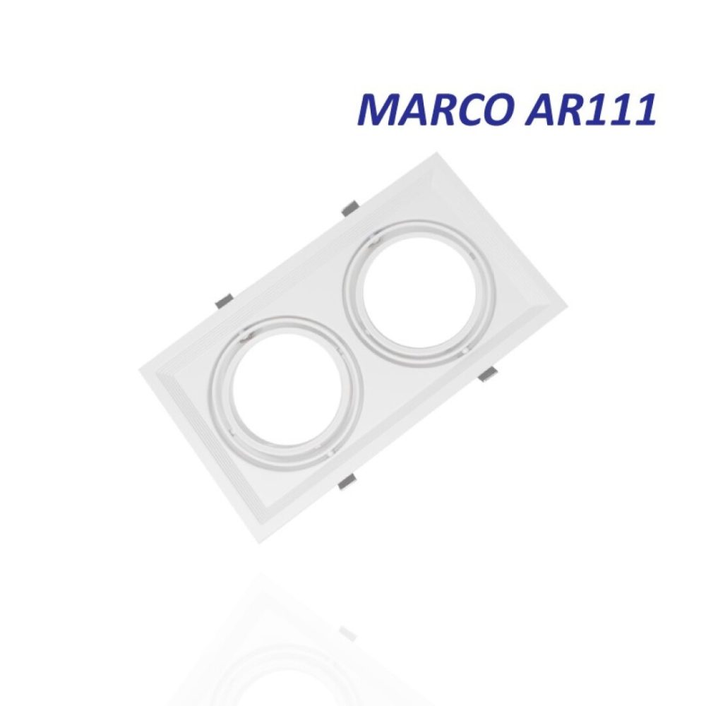 MARCO AR111 2 AGUJEROS BLANCO