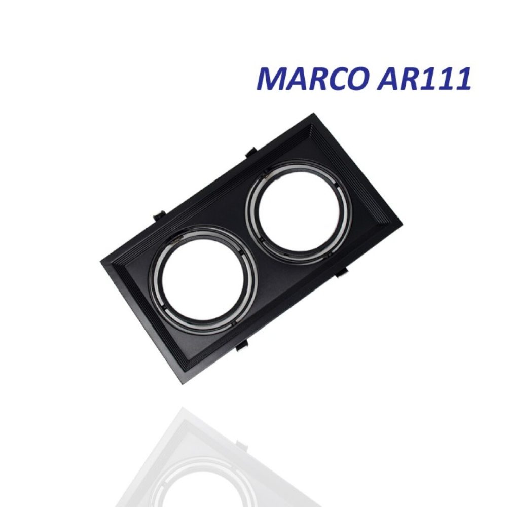 MARCO AR111 2 AGUJEROS NEGRO