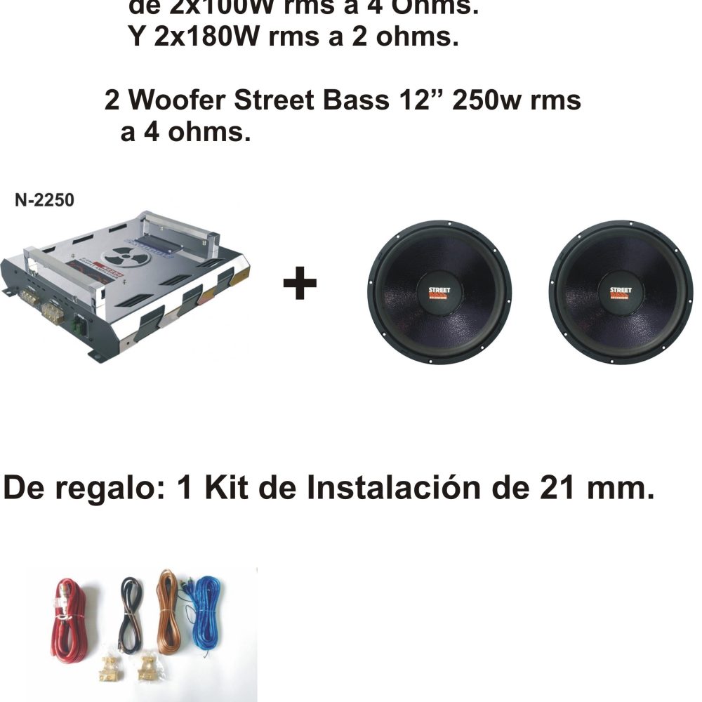 Etapa 2x100w + 2 woofer 12″