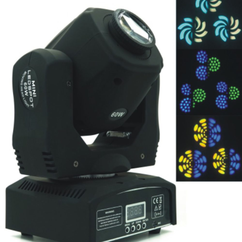 MH60L3 CABEZA MÓVIL LED SPOT CON PRISMA 3 CARAS