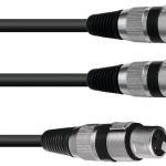 1,5 Metros Cable de conexión XLR hembra a XLR hembra Neutrik Cable Tasker