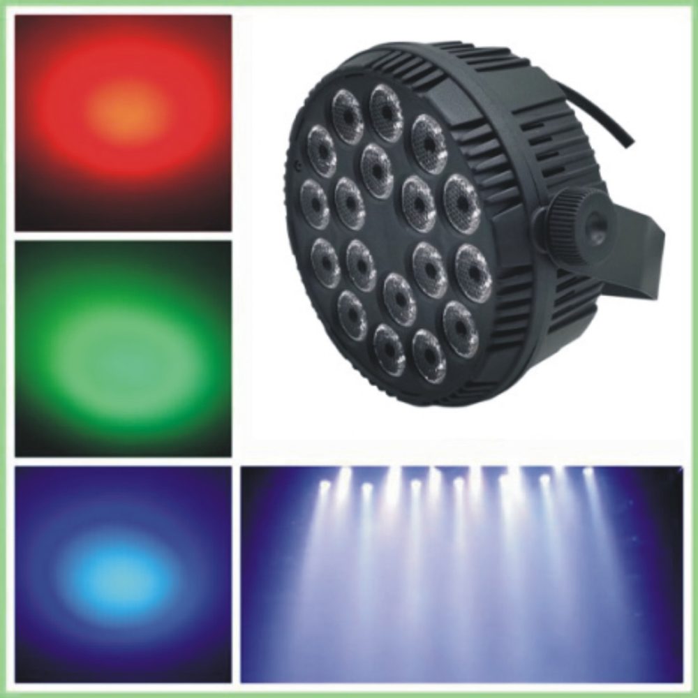 PL005MF FOCO PAR LED 18×1,5 RGB CON MANDO A DISTANCIA