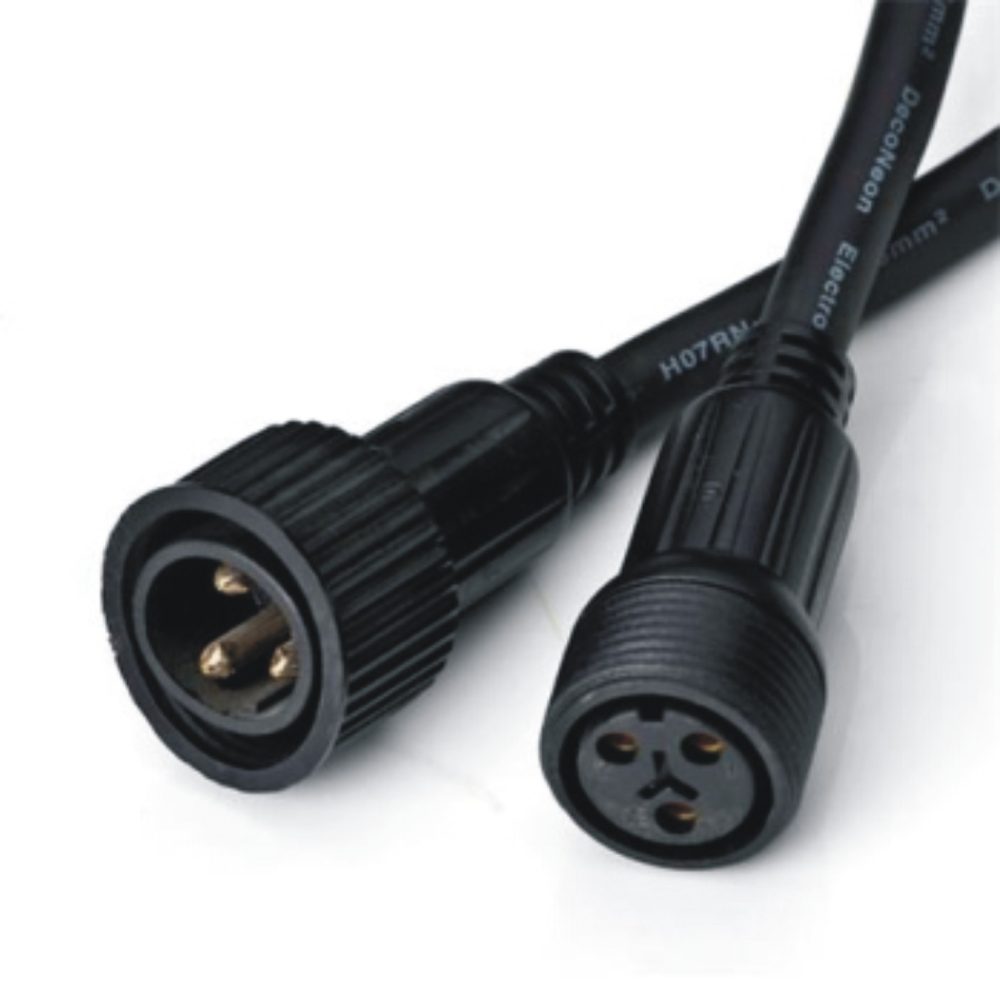 DMXIP65 ALARGADERA DE DMX PARA PUENTEAR FOCOS IP 65 LONGITUD DE 3 m.