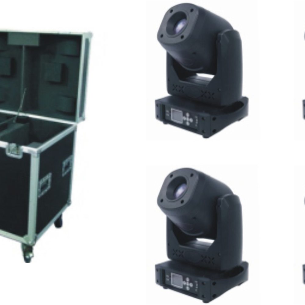 PACK4MH100L 4 CABEZAS MH100L+FLIGHT CASE 4 IN 1