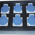 CAJA DE DISTRIBUCIÓN DE CORRIENTE CON 6 TOMAS CETAC 3P 32A IN/OUT