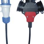 MANGUERA CETAC MACHO 16A 3P A TRIPLE SCHUKO HEMBRA 16A POR TOMA 3M