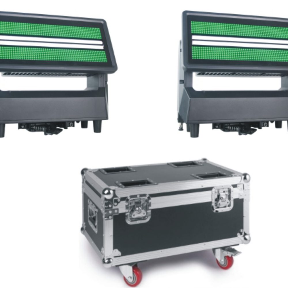 PACK2DO419+FC PACK DE 2 STROBO LED COLOR IP65 DO419 + FLIGHT CASSE 2 IN 1